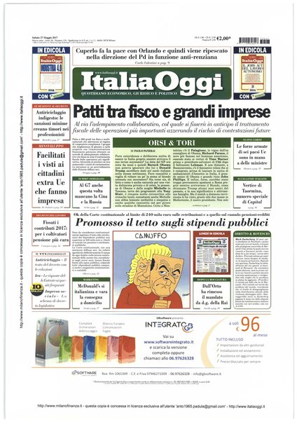 Italia oggi : quotidiano di economia finanza e politica